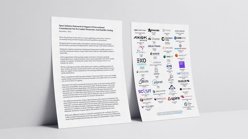 Charter signs International Statement committing to Space Sustainability