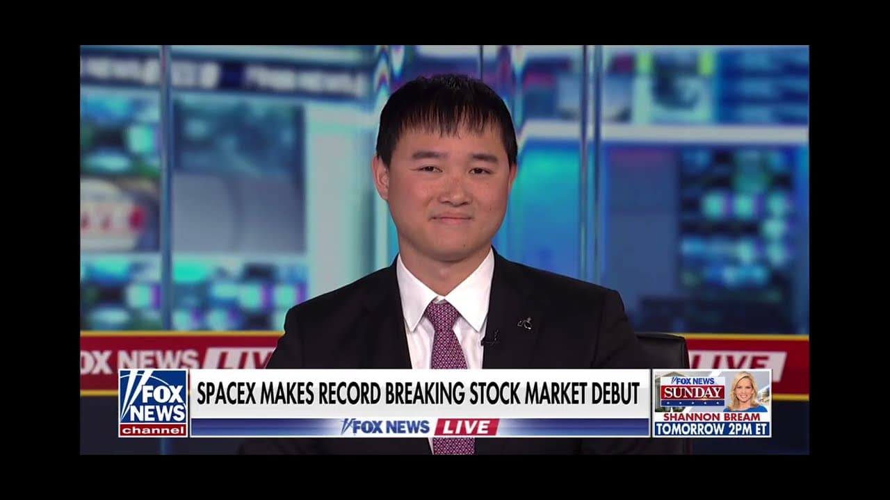 As seen on Fox News Live: Charter Space Founder and CEO Yuk Chi Chan discusses SpaceX’s stock market debut and its impact on the space economy